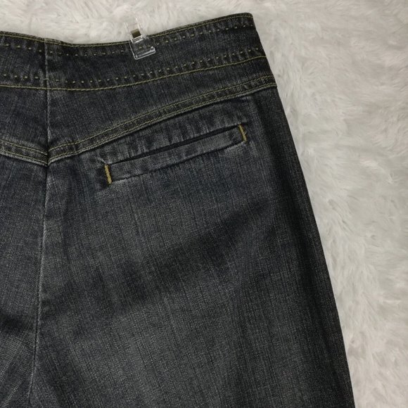 Cabi Womens Jeans Capri Wide Leg Blue Denim Dark Wash Low Rise 2 - Picture 6 of 13